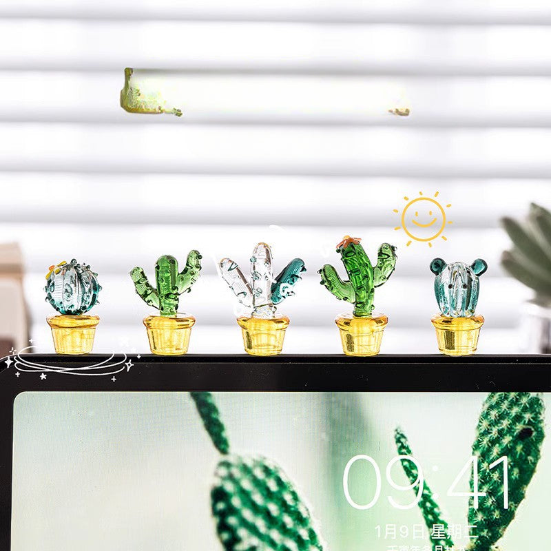 Wholesale Cactus Succulent Simulation Plant, Glass  Ornaments